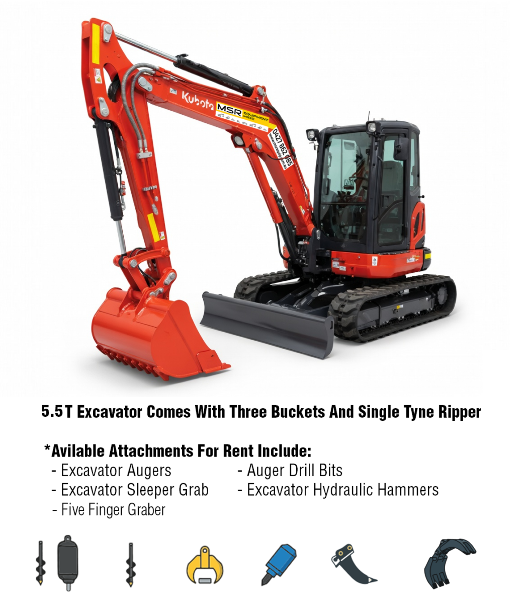 MSR EQUIPMENT HIRE | excavator 5.5t msre 004